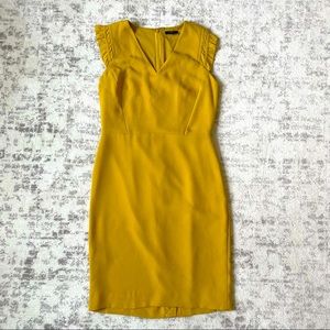 NEW Ann Taylor Women’s Dress, mustard mid-length NWT